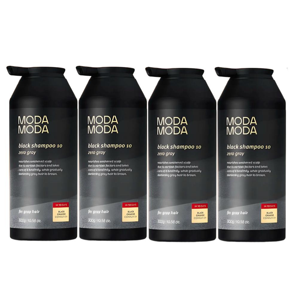 모다모다 블랙 샴푸 제로그레이 머스크향 새치 300gX4개