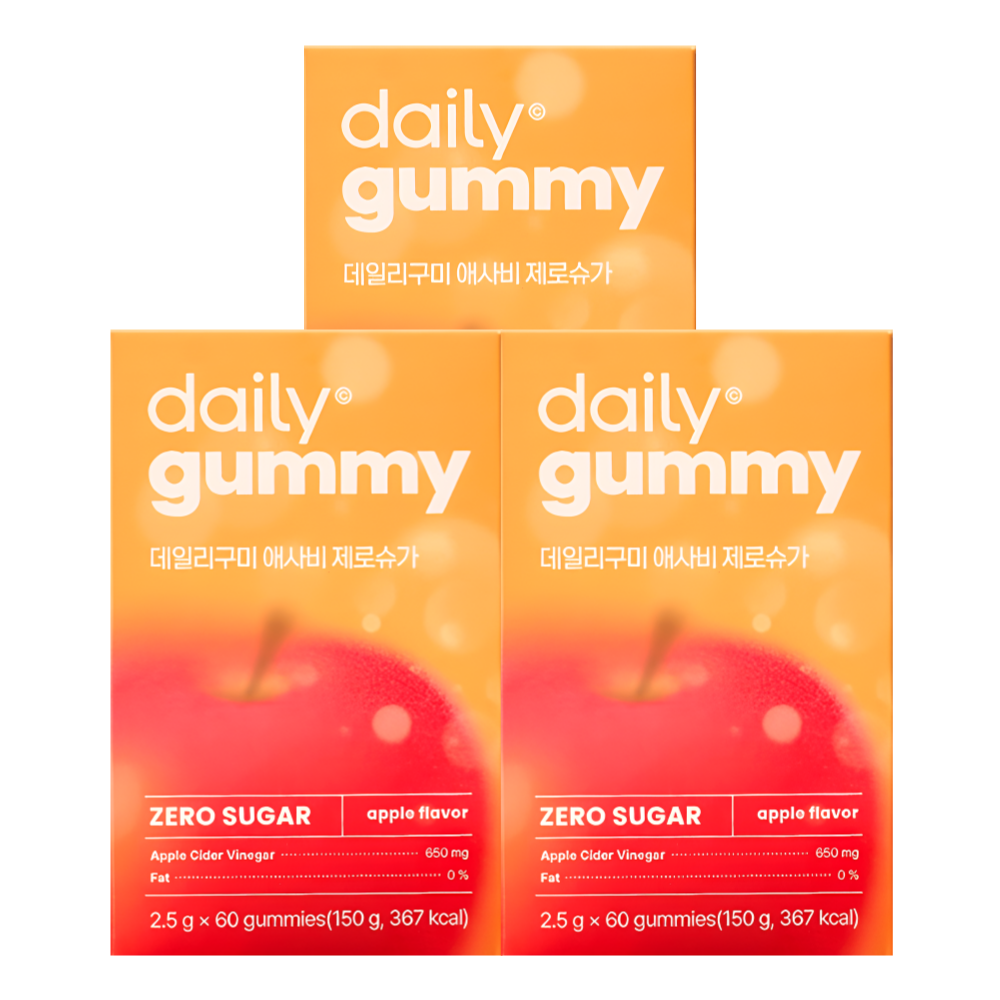 네추럴라이즈 애사비 애플사이다비니거 젤리 데일리구미 60구미X3박스