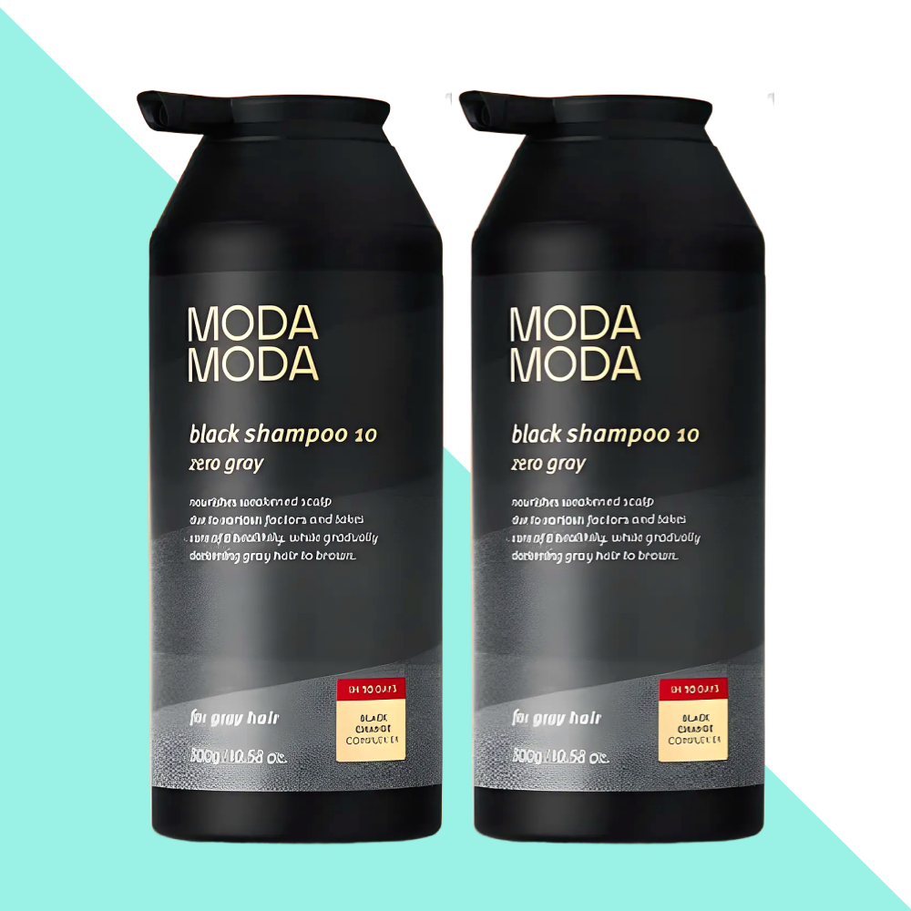 모다모다 블랙 샴푸 제로그레이 새치 머스크향 300gX2통