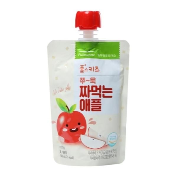 풀무원 풀무원 쭈욱 짜먹는 애플 워터젤리 100ml 40개 아이주스 손님초대 탕비실 어린이집 유치원 학교