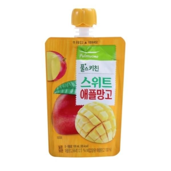 풀무원 풀무원 스위트 애플망고 100ml 40개 아이주스 손님초대 탕비실 어린이집 유치원 학교