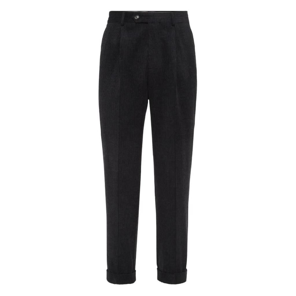 브루넬로 쿠치넬리 플리츠 테이퍼드 팬츠 MV415L00HC006 TP438940038