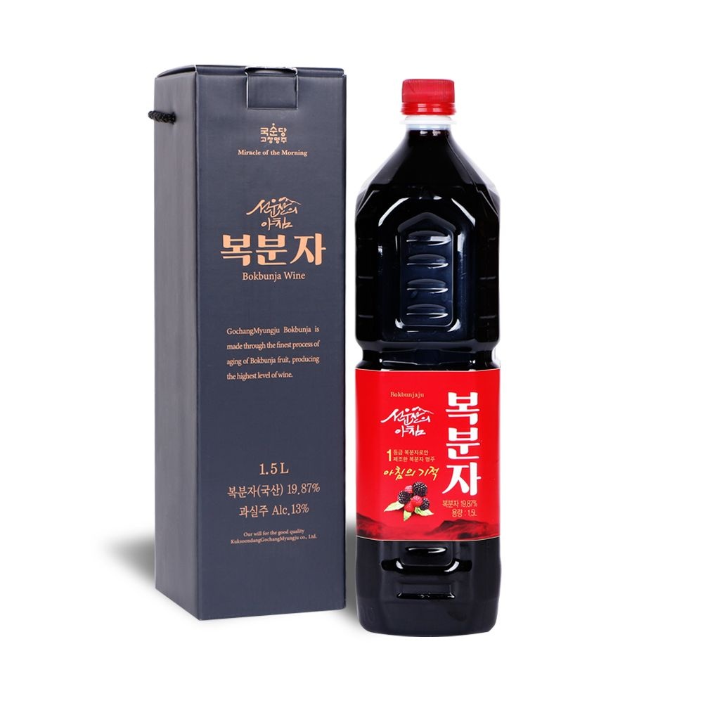 [롯데백화점]  국순당고창명주 선운산의아침 복분자주 13도 1.5L 대용량