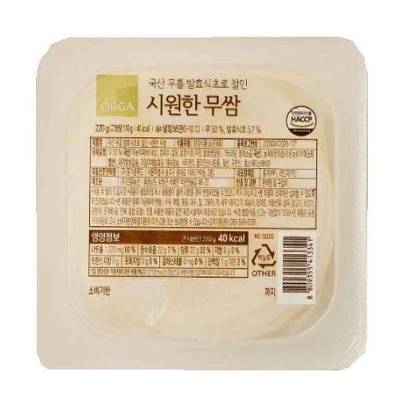 올가 올가 시원한 무쌈 220g 새콤달콤 밥도둑 도시락반찬 명절음식 고기쌈