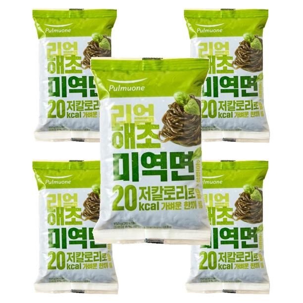 풀무원 리얼해초 미역면 150g 5개 면사리 간편식