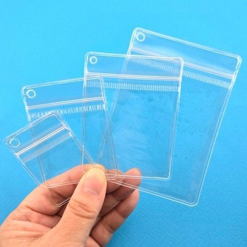 비즈팡 [TH-1-99]키링부자재 PVC 투명지퍼백 4size