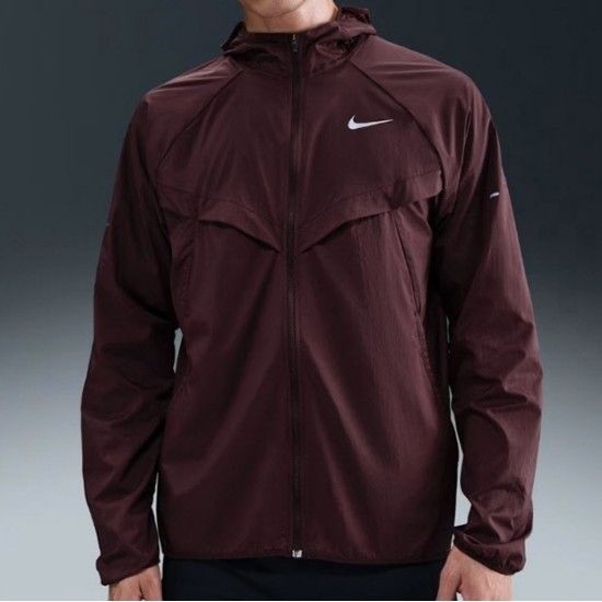 나이키(NIKE) 바람막이 CKQ HV4549-652 스트라이드 레펠 UV 러닝 재킷 버건디 크러시