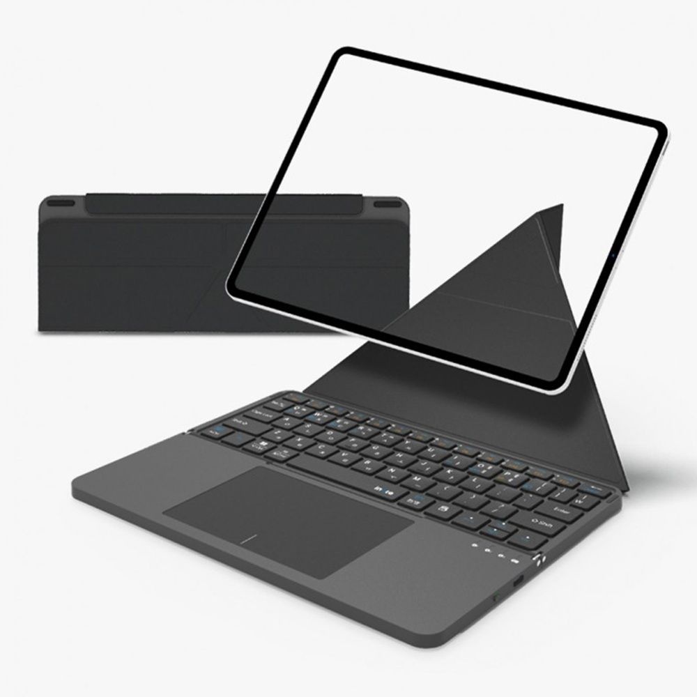 아이노트 멀티 페어링 접이식 블루투스 키보드 X-Folding XK808B 터치패드 태블릿
