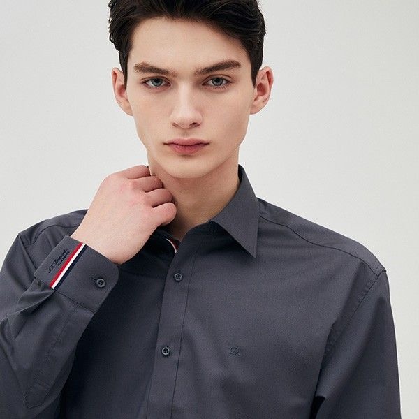 에스티듀퐁 에스티듀퐁 [듀퐁][On.E-XCLUSIVE IX] 히든 트리콜로르 952 컴포터블 셔츠 다크그레이 SE5SM22LS952SDY 3132769