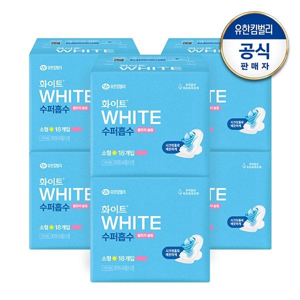 화이트 수퍼흡수 소형 18매x6팩