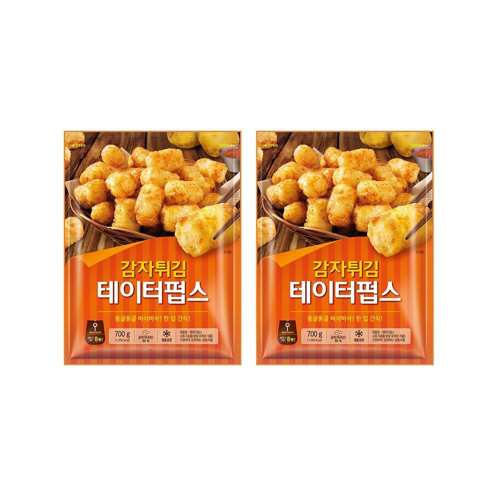 퍼스트APP더블데이감자튀김 테이터펍스 700gx2개