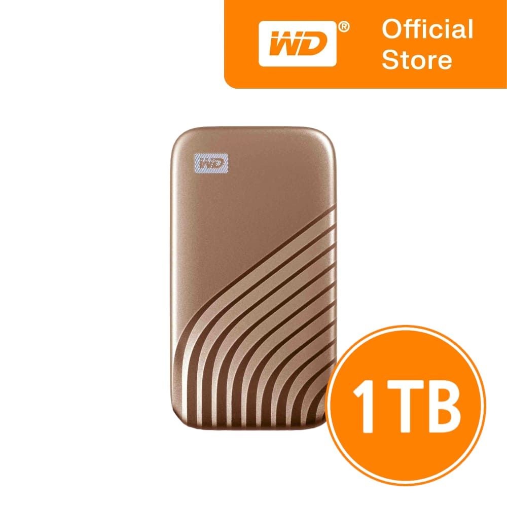 웨스턴디지털 WD My Passport SSD 1TB 1테라 골드 외장 SSD 초고속 1050MB/s NVMe 데이터 백업