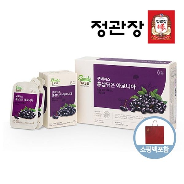 [오늘출발] 정관장 굿베이스 홍삼담은 아로니아 50ml × 30포 쇼핑백포함