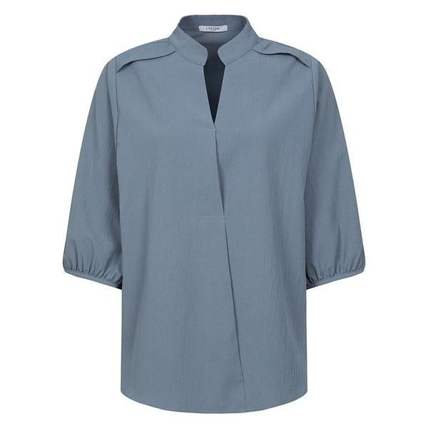 레코브(레코브) 옆트임 노치넥 블라우스(LC41C9BL013X)