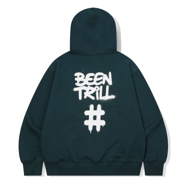 [빈트릴] 스프레이 해시태그 후드 그린 BA253HM005GE_IC