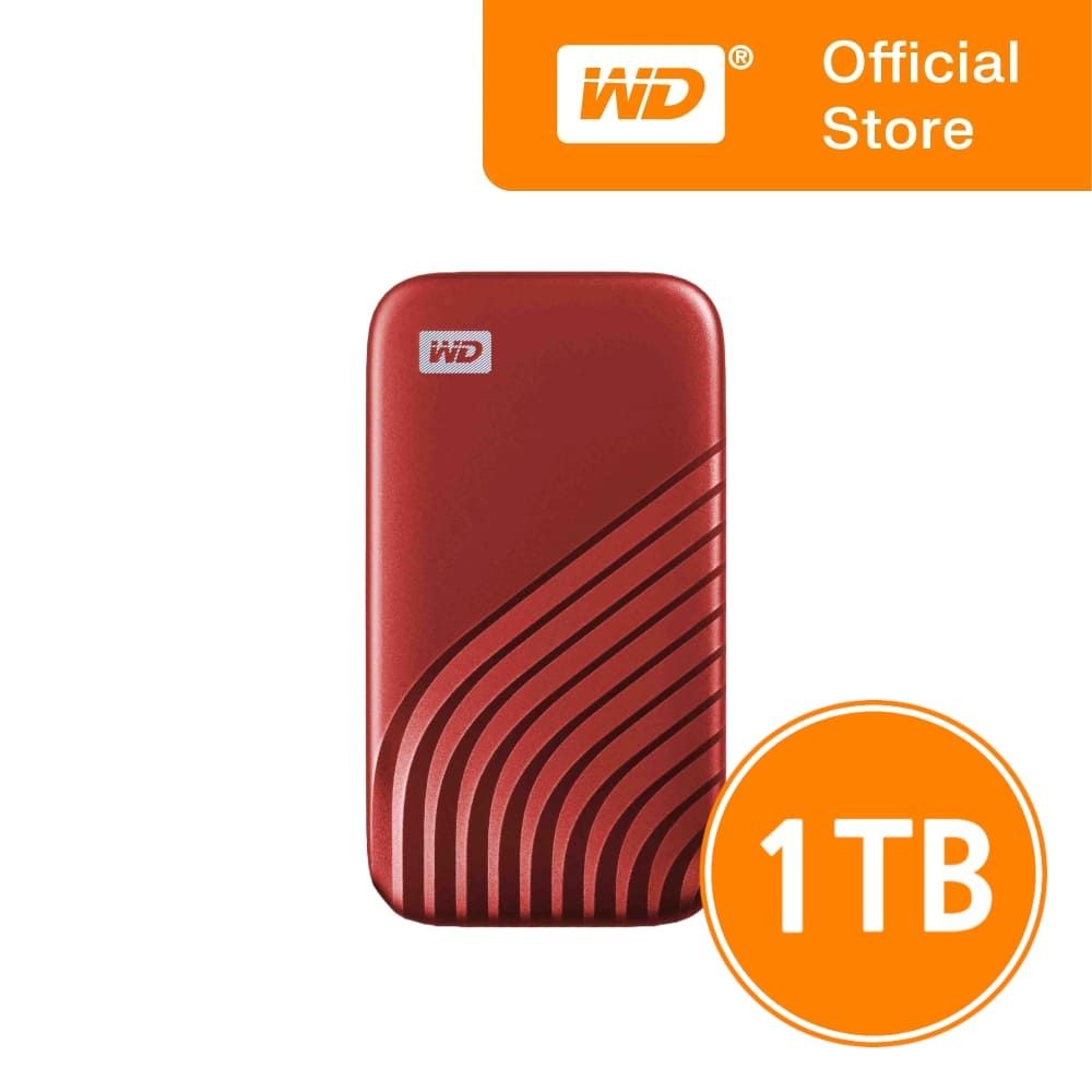 웨스턴디지털 WD My Passport SSD 1TB 1테라 레드 외장 SSD 초고속 1050MB/s NVMe 데이터 백업