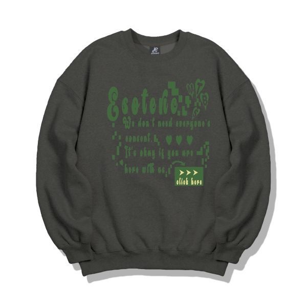 엠더바스 esoteric 오버핏 스웨트셔츠 다크그레이 1946022