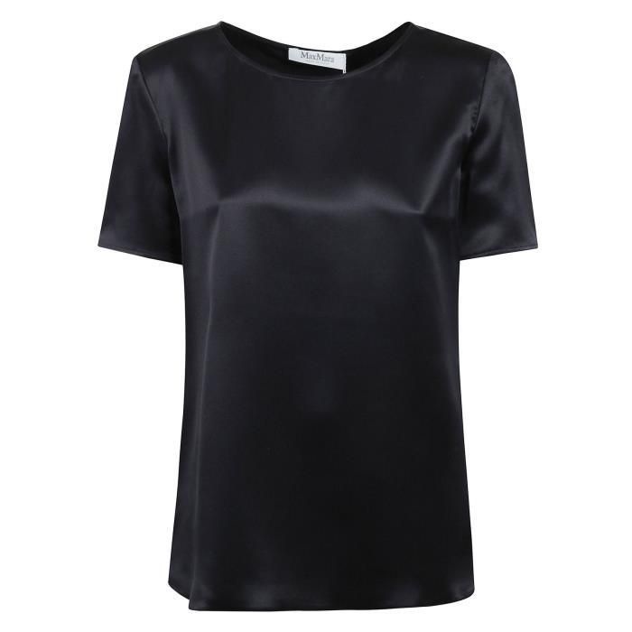막스마라 26 SS 막스마라 실크 블랙 Dida 디다 크루넥 숏슬리브 티셔츠