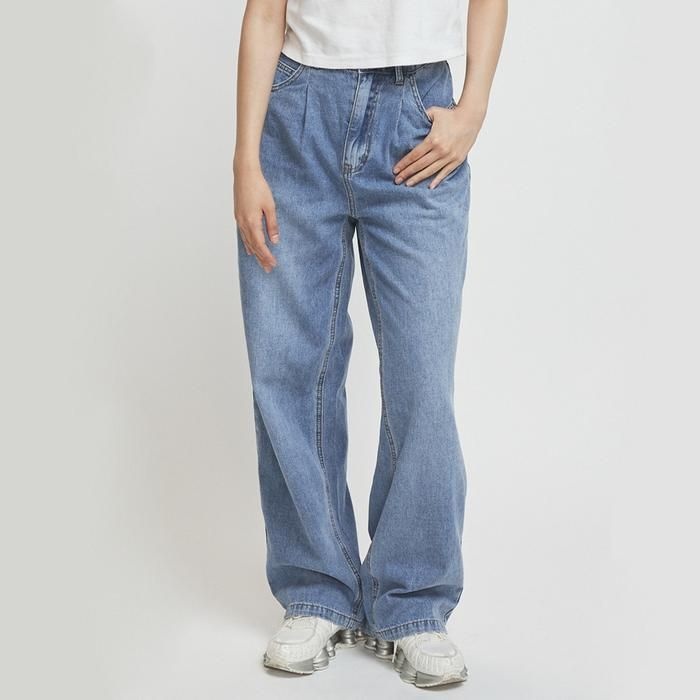 주식회사 뉴코리아어패럴 [NK아울렛]엔케이아울렛 남녀공용 와이드 워싱 데님 팬츠 루즈핏 빅사이즈 청바지 3001