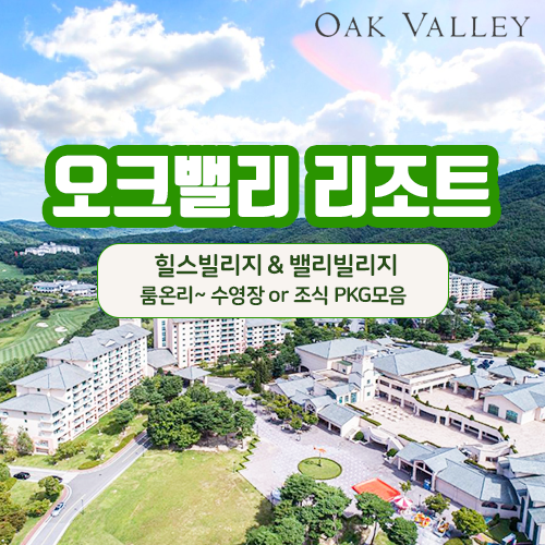 [오크밸리 리조트][슈퍼트립] 오크밸리 얼리버드 파격특가 룸온리 vs 수영장 vs 조식 PKG 총집합 : 롯데ON