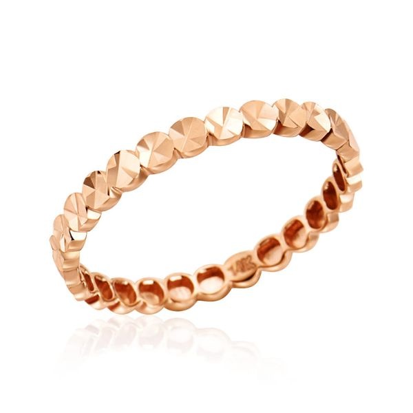 비앤비골드 [비앤비골드] 18K 루나 컷팅 버블볼 올밴드 반지 LOR42112