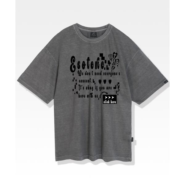 엠더바스 esoteric 오버핏 반팔 티셔츠 피그먼트 차콜 1946124