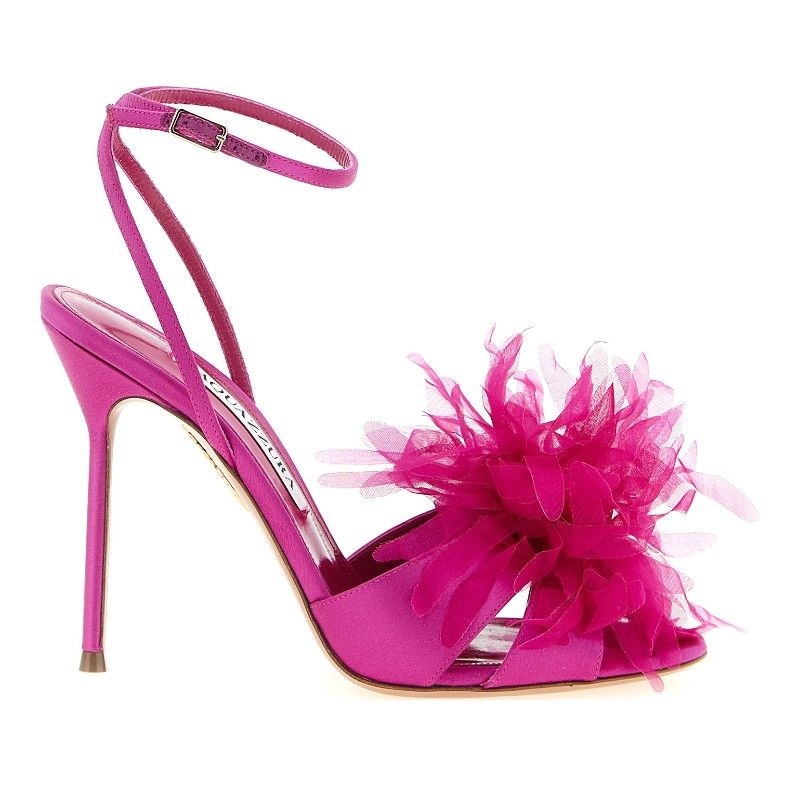 AQUAZZURA 아쿠아주라 포엠 오간자 플라워 샌들 PPMHIGS0SAO AZALEAPINK