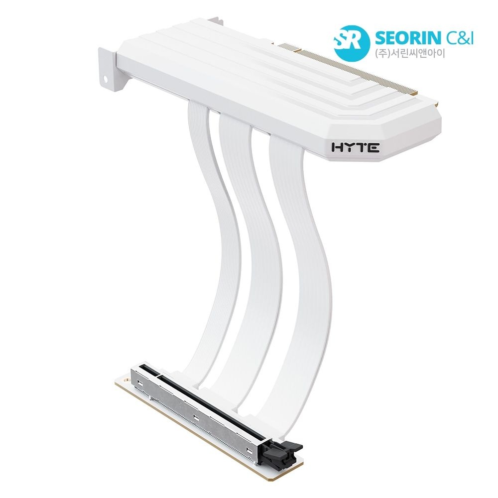 하이트 [서린공식] HYTE PCIe 5.0 하이퍼 라이저 케이블 (스노우 화이트)