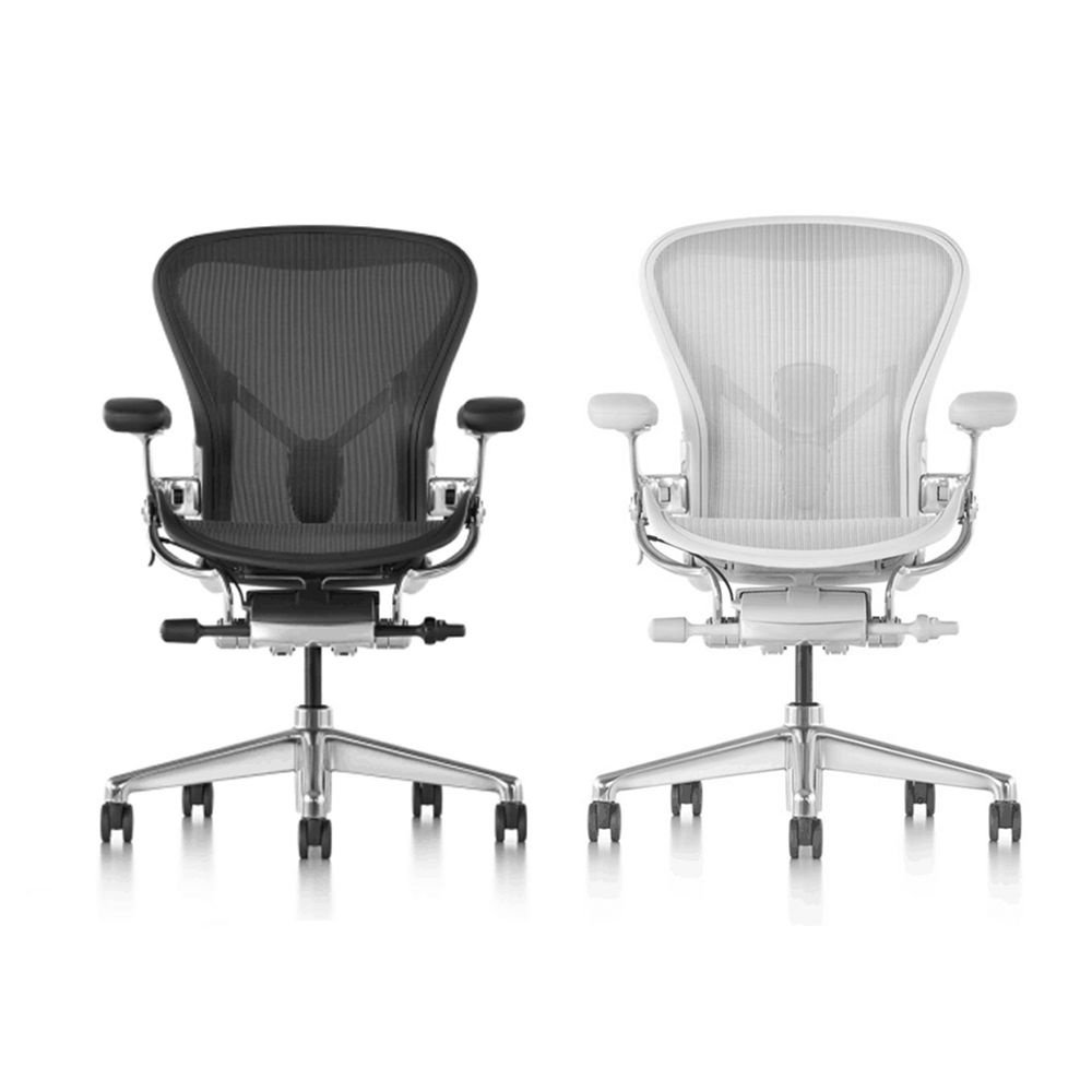 HERMAN MILLER [해외] 허먼밀러 Herman Miller 허먼밀러 뉴 에어론 2세대 의자 CD체어 그라파이트/미네랄 (헤드레스트+플로어휠)