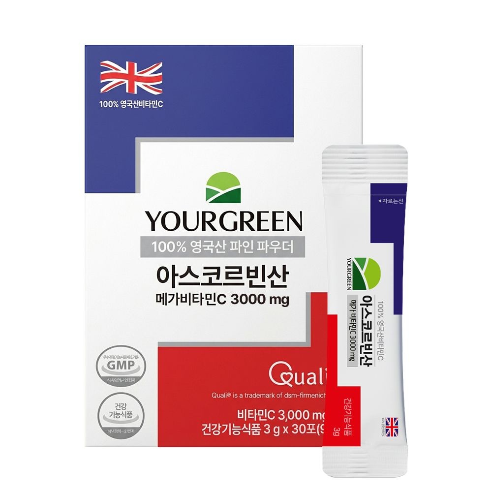 유어그린 [유어그린] 아스코르빈산 3000mg (3gx30포) 메가 비타민C
