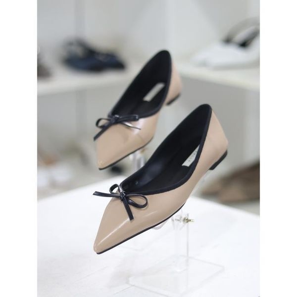 [하프클럽]바이로쏘 세이브존03 리본 포인티드 토 1.0cm 플랫슈즈 (BY)23S10757BC4W