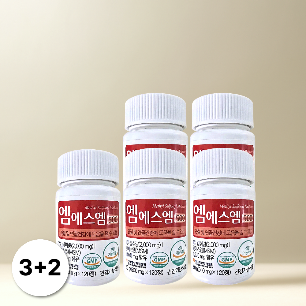 두루원 엠에스엠 500 식이유황 5개 (600정)