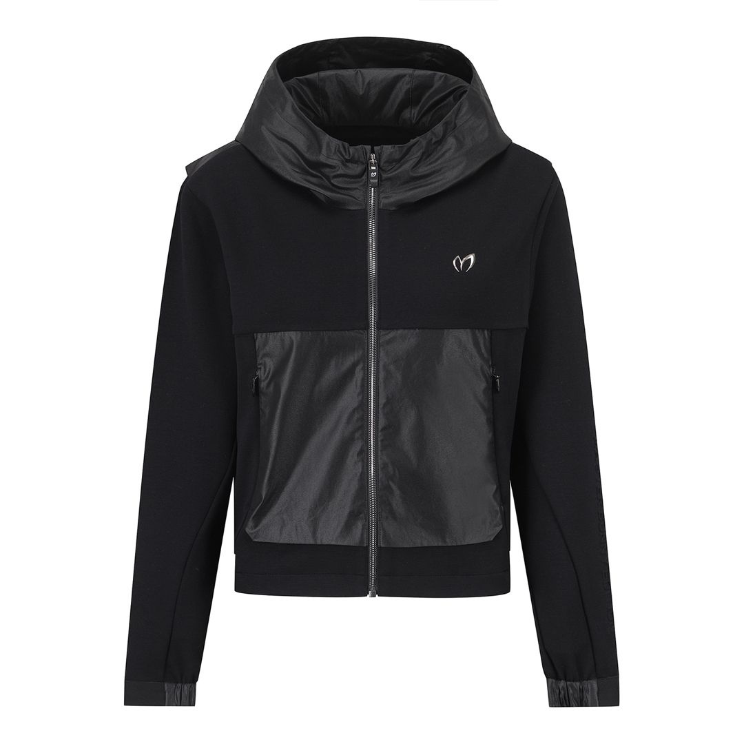 마스터바니에디션 저지 믹스 후드 집업 점퍼 421F1JP192_BK