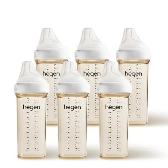 (현대Hmall) 헤겐 애착젖병 PPSU 330ml 6P (3단계 젖꼭지 포함)