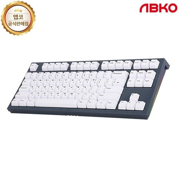ABKO 유선 기계식 미니키보드, K660M TKL 이색사출 PBT, 넌클릭 갈축 딥로얄 USB