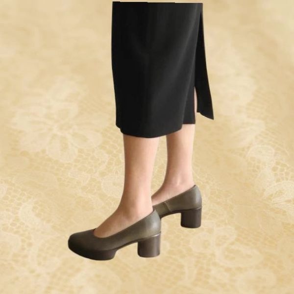 GISSE SHOES 천연가죽 국내수제화 다나 통굽 펌프스 GIS-43208