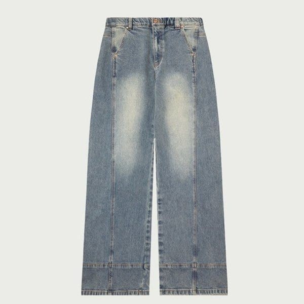 행텐 여성 히든밴딩 라인 슈퍼와이드 데님팬츠10530-155-605-10-293_US 1037749