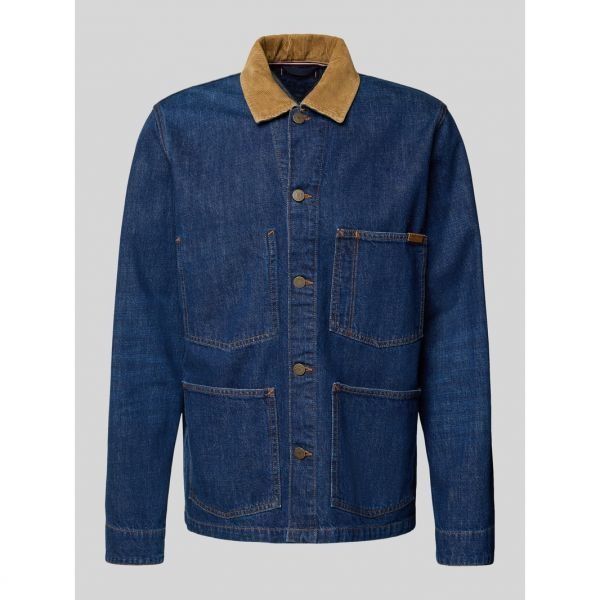 Tommy Hilfiger [해외] 타미힐피거 레귤러 데님 자켓 블루 퓨어 코튼 청자켓 남자 콤비 MW0MW40374