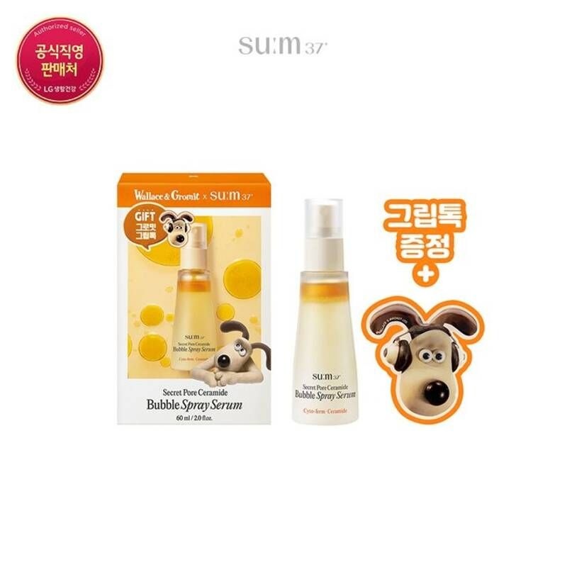 피부관리 [숨37x그로밋]시크릿 모공 세라마이드 버블 오일 미스트 60ml 케어 탄력 보습 수분 영양