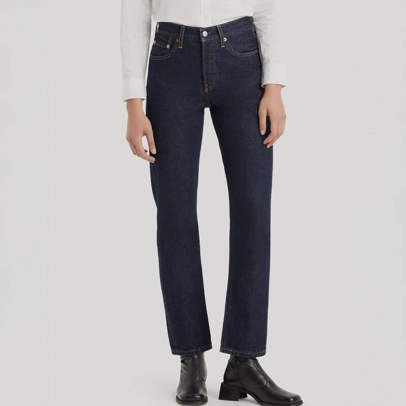 리바이스 <매장정품> LEVI'S 리바이스 여성 501 핏 스트레이트진 청바지 생지 블루 12501-0558 1000431