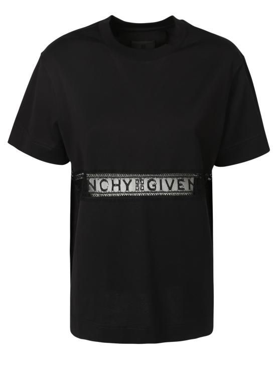지방시 22FW 지방시 반팔 티셔츠 BW709T 3Z7Z 001 Black