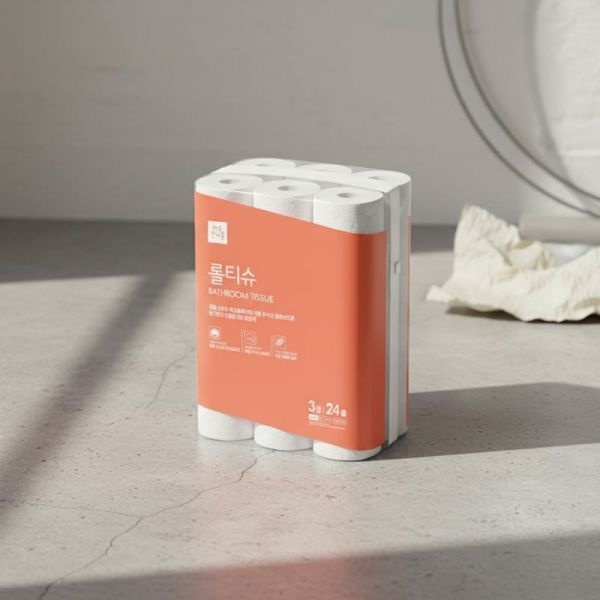 암웨이 행복한아름 롤티슈 화장지 35m 24롤 두루마리 휴지