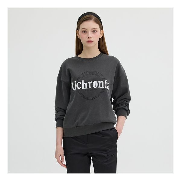 올리브데올리브레터링 프린팅 루즈핏 스웨트 티셔츠OW5SE170 948314