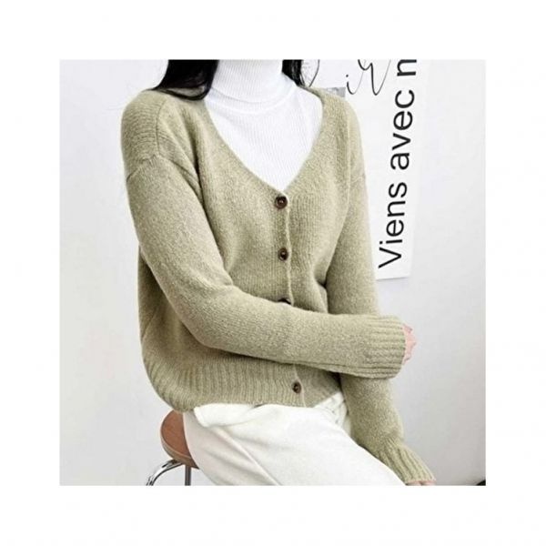 에스케이스토아 에스케이스토아 부클 여성 캐주얼 니트 가디건 필수템 브이넥 오버핏 (KYR-WFGV8Y6)