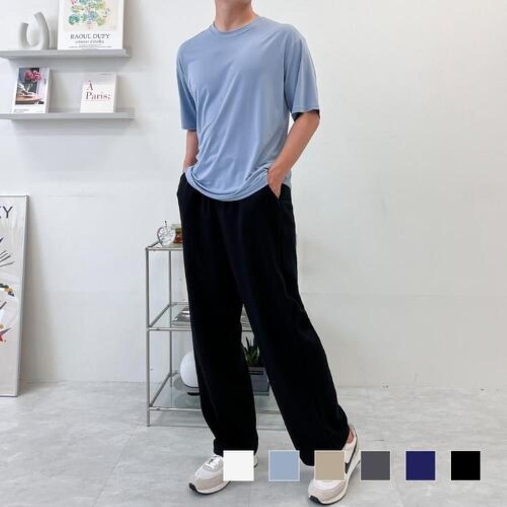 [패션플러스][다잇템]남자 라운드넥 여름 쿨링 컬러 반팔 티셔츠