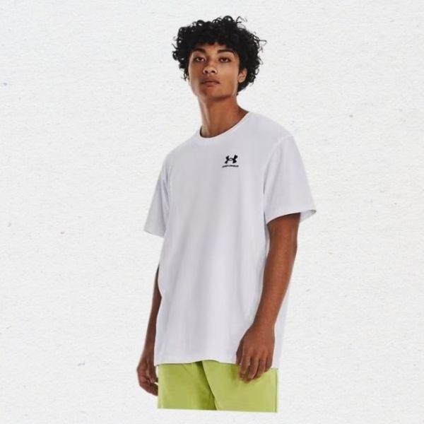 언더아머 UNDERARMOUR (1373997) 남성 UA 로고 엠브로이더드 헤비웨이트 반팔티셔츠 43177