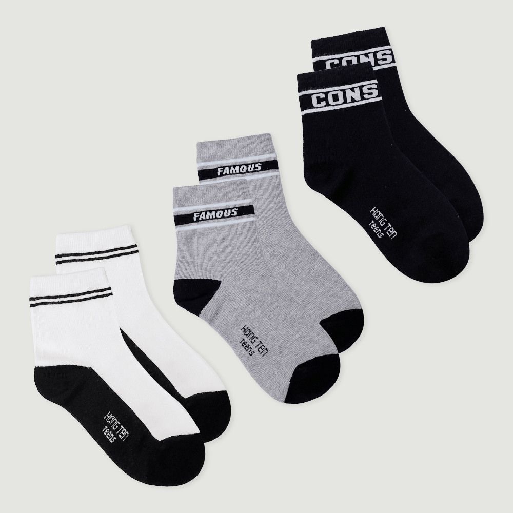 행텐주니어 [모다아울렛][행텐주니어]틴즈 캐주얼 미드삭스 3PACK(14430-062-601-98-100)_YS 양산점