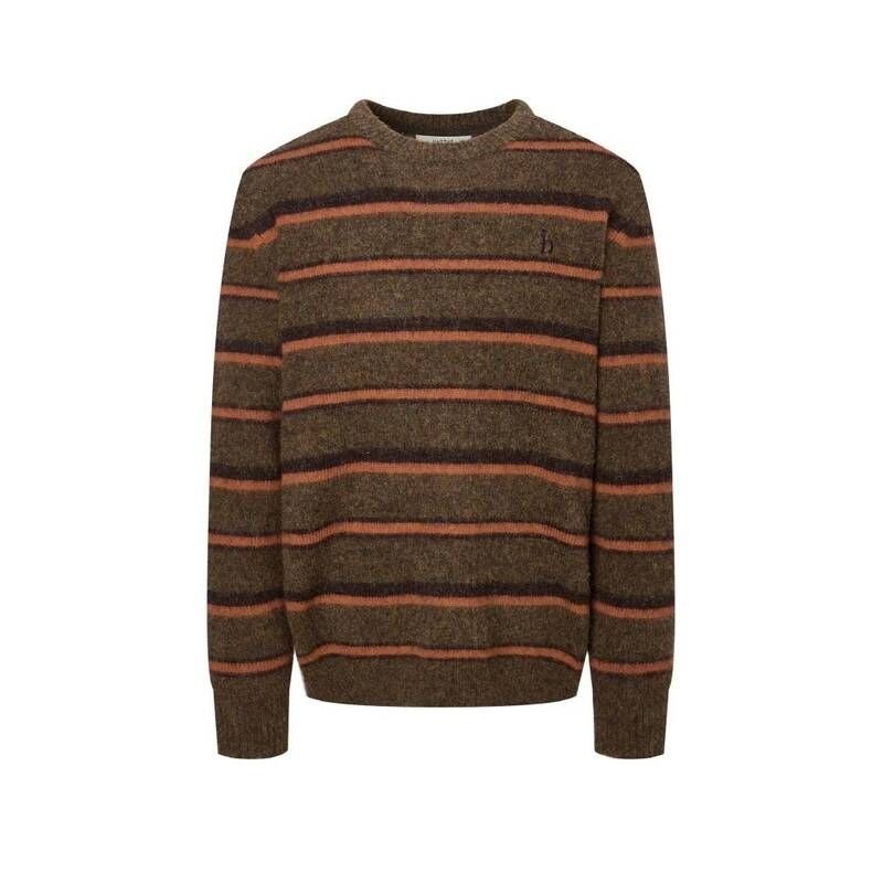 <매장정품> HAZZYS 헤지스 25FW 남성 스트라이프 울 니트 HZSW5D404O2 1078242