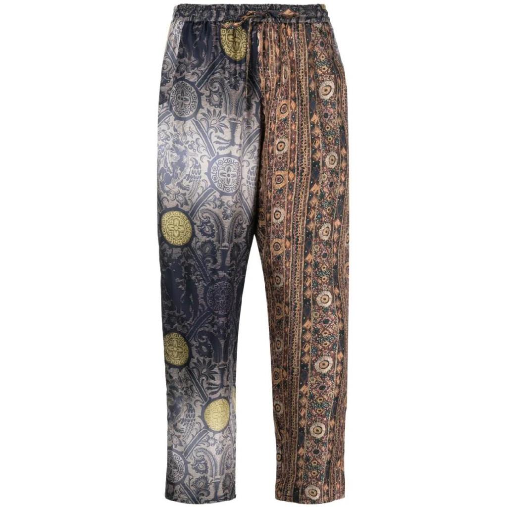 피에르루이마샤 피에르 루이스 마스키아 그래픽 프린트 실크 팬츠 ALOESPT10959 TP424490096