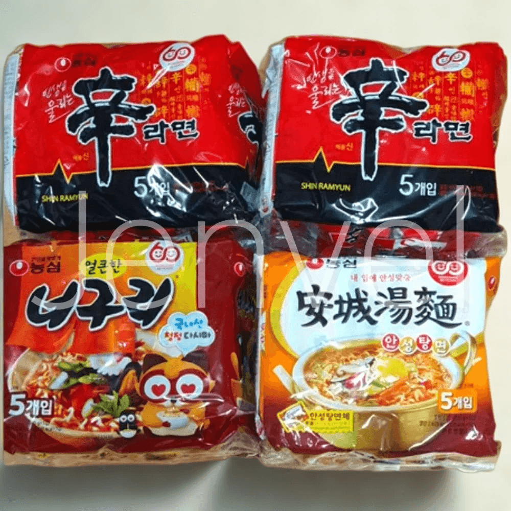 젠벨협력사 농심 국물라면 베스트 3종 20봉 (신라면10+안성5+너구리5) 최근생산